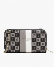 London Fog Diana Signature Double Zip Crossbody Bag And Wallet Combo Siz... - $518.96 MXN