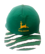 John Deere Tiger Stripe Green Trucker Hat Two Legs Deer Adjustable Snapback - $23.36