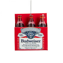 Budweiser Beer 6-Pack Holiday Ornament Red - £16.06 GBP