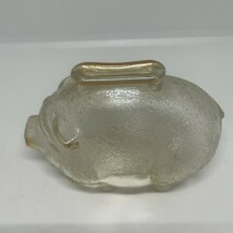 Vintage Anchor Hocking Clear Glass Coin Piggy Bank~Carnival Game Choice ... - $11.72