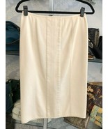 Narciso Rodriguez Beige Coton Fermeture Ouverture Extensible Jupe Crayon... - $117.71