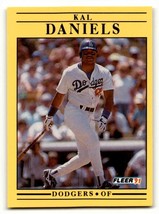 1991 Fleer #198 Kal Daniels    Los Angeles Dodgers Baseball Cards EX/NM ID:55211 - $1.73