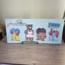 Bethany Farms Wooden Paper Dolls Papa Bear New on Card Sticker Residue - $15.32