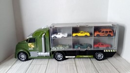 Playset Toy Semi Hauler With Lights, Sounds And Cars - £17.20 GBP