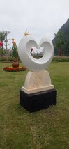 Art sculpture for garden decoration Natural Stone handmade - £2,959.84 GBP