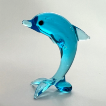 Murano Glass, Handcrafted Unique Lovely Dolphin Figurine, Glass Art - $18.68