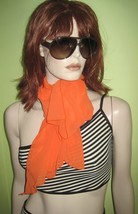 Vintage Women&#39;s Ladies Wolford Orange Color Lace Long Fashion Scarf Wrap - £35.92 GBP