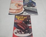 Pillsbury Sweet &#39;n Easy Cooking Magazine Lot of 3 Desserts Snacks - $11.98