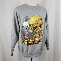 Vintage Wisconsin Badgers 1998 Big Ten Champions Sweatshirt Large Gray, Bucky - £25.27 GBP