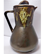 Brush USA #P29 Metallic Bronze Drip Glazed Coffee Craft  Pottery Pitcher... - $323.93 MXN