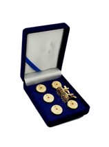 Past Grand Master Masonic Freemason Button Covers Tux Set - £43.82 GBP
