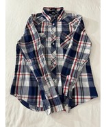 Carbon Slim Fit Men's Multicolor Button Up Plaid Pockets Shirt Long Slee... - $16.82