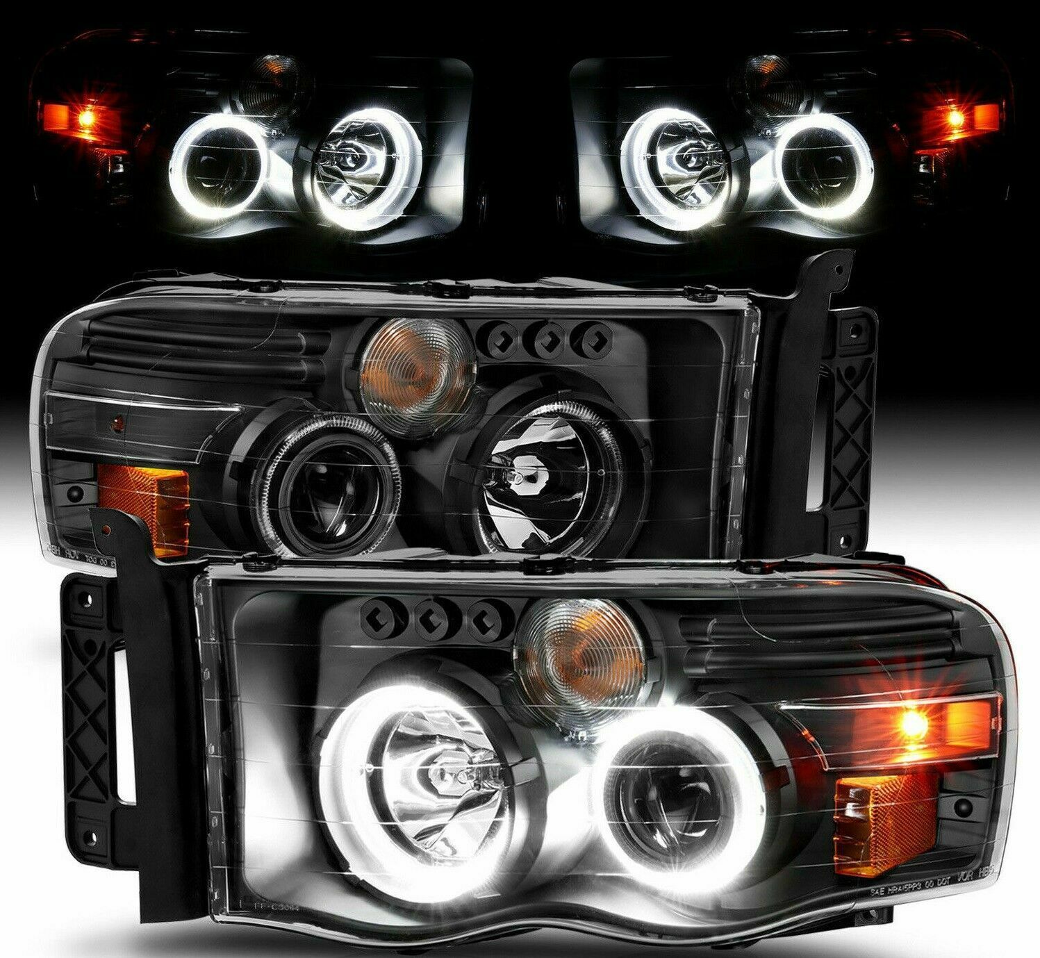 Primary image for FOUR WINDS WINDSPORT 2004 2005 2006 BLACK PROJECTOR HEADLIGHTS HEAD LAMPS LED RV