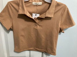 Molly Green Ramsey Cropped Polo ( Mud) Size Large. New With Tags. - £12.48 GBP