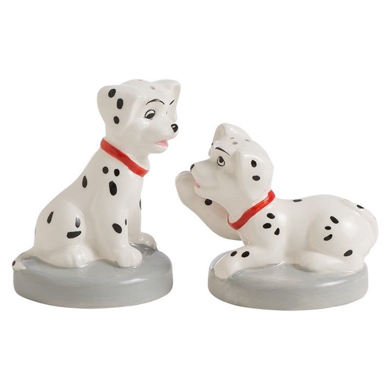 Primary image for Walt Disney 101 Dalmatians Movie Puppies Ceramic Salt and Pepper Shaker Set NEW