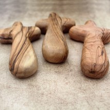 3 Olive Wood Comfort Cross (10.5 cm / 4.1 Inches), Hand Carved Olive Woo... - £27.34 GBP