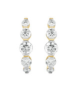 2.60 Carat Lab Grown Diamond J Hoop Earring 14K Yellow Gold For Women VS-SI - £975.36 GBP