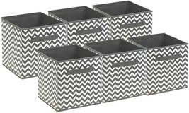 Sorbus 6 Pk Foldable Fabric Storage Cube Bin Baskets Organizer - Chevron Pattern - £63.94 GBP