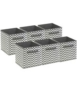 Sorbus 6 Pk Foldable Fabric Storage Cube Bin Baskets Organizer - Chevron... - £44.81 GBP