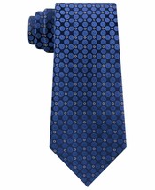 Kenneth Cole Reaction Men&#39;s Blue Mosaic Geometric Slim Tie B4HP - £11.15 GBP