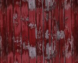 Cotton Barn Planks Wood Boards Farm Red Fabric Print by the Yard D470.53 - £12.53 GBP