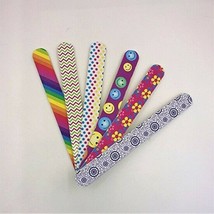 Beliz Imports 12 Pack Nail File Double Sided Durable Nail Art - Variety Design - £6.73 GBP