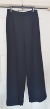 VTG Ralph Lauren Wool Dress Pants Lined Wide Leg Cuffs High Waist Black Womens 6 - £62.60 GBP