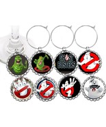 Ghostbusters movie  party theme wine glass cup charms markers 8 party fa... - €8,33 EUR