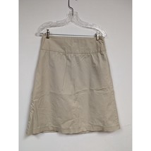 Merona Aline Skirt Size 2 Khaki Tan Modest Stretch Lined Womens - £10.38 GBP