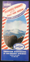 1970s American Sightseeing of Colorado Springs Pikes Peak Region Travel Brochure - £7.43 GBP