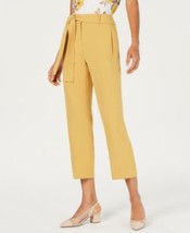 MSRP $79 Bar Iii Textured Crepe Pants Yellow Size 6 - £14.82 GBP
