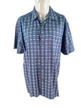 Tommy Bahama Mens Large Button Up Shirt Short Sleeve Plaid Silk and Cotton - $17.95