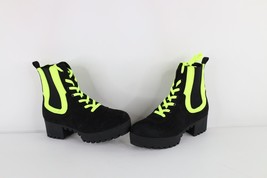 Vtg Y2K Streetwear Womens Size 11 Dance Rave Heeled Platform Shoes Black... - £78.91 GBP