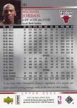 2007-08 Upper Deck #191 Michael Jordan Chicago Bulls - £5.01 GBP