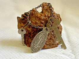Early 1900&#39;s Bank Deposit Box Key &amp; Tag Key Fob The Equitable Trust Co. Balt MD - £79.89 GBP