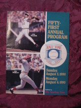 1990 51 Annual Program Major League Baseball Hall of Fame Jim Palmer Joe Morgan - £2.96 GBP