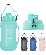 Collapsible Water Bottles, 2L/64OZ Travel Water Bottle Bottle with Straw... - £21.77 GBP