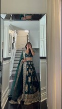 Wedding Wear Lehenga Choli, Mehandi Function Wear Fully Stitched Lehenga... - $60.00