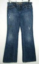 Sacred Blue Women&#39;s Boot Cut Distressed Denim Jeans Size 29 - £18.23 GBP