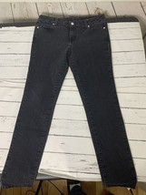 Michael Kors 4/28 Straight Jeans Women&#39;s Low Rise Black Denim  Logo - £8.85 GBP
