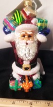 Christopher Radko Santa With Lots Of Presents Blown Glass Ornament - £26.15 GBP