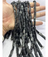Tubular Natural Black Tourmaline drilled Beading strands 16" 10pc strands w.sale - $227.70