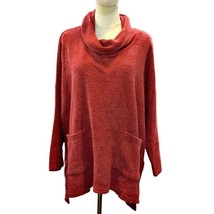 Patrizia Luca Milano Knit Tunic Top Sweater Size L XL Hi-Low Lagenlook C... - $22.00