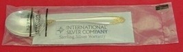 Prelude Gold Accent by International Sterling Silver Cream Soup Spoon 6 5/8&quot; New - £61.79 GBP