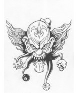 Art by Fred &quot;Phred&quot; Rawles Creepy Clown Mardi Gras in New Orleans T-Shir... - $121.79 CAD