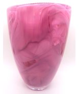 Anna Ehrner for Kosta Boda Pink  &quot;Atoll&quot; Vase circa 1990&#39;s  - £154.11 GBP