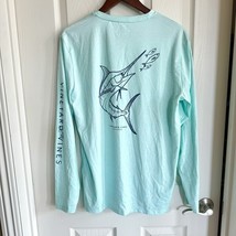 Vineyard Vines Performance Graphic Marlin Harbor T Wicking Long Sleeve M... - $34.65