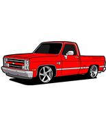 1980 Chevy C10 Pick Up Red Laser Cut Metal Sign - $96.86 CAD