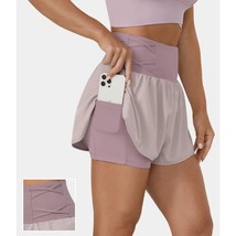 Halara High Waisted Side Pocket 2-in-1 Casual Shorts 3&#39;&#39; Purple S - £15.34 GBP