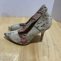 Charlotte Russe &quot; Women Heels Beige Pink Snake Print Stilettos - Size 8M - $22.58